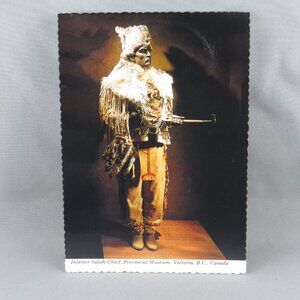 Vintage Postcard - Interior Salish Chief Costume BC Museum - Peacock Postcards